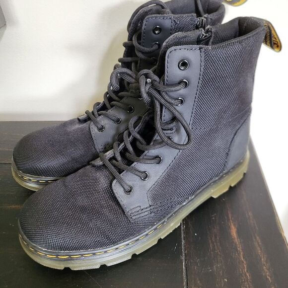 Dr Martens Junior Combs Extra Tough Poly Casual Boots Black Size 5US L - Picture 1 of 10